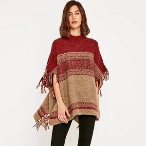 FreePeople | Labyrinth Poncho Pullover Sweater | M/L